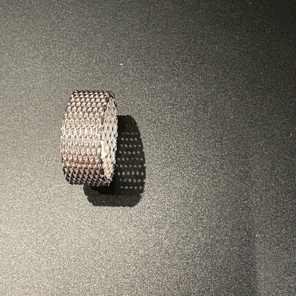 Sterling Silver Unisex Mesh Rings